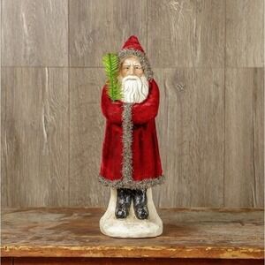 Ragon House Christmas 16" Deep Red Velvet Belsnickle‎ Santa Figurine NEW